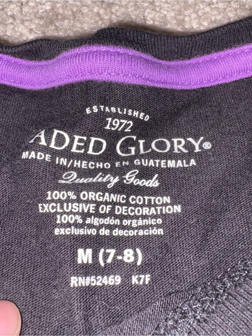 Faded Glory Black Long Sleeve Tee with Colorful 